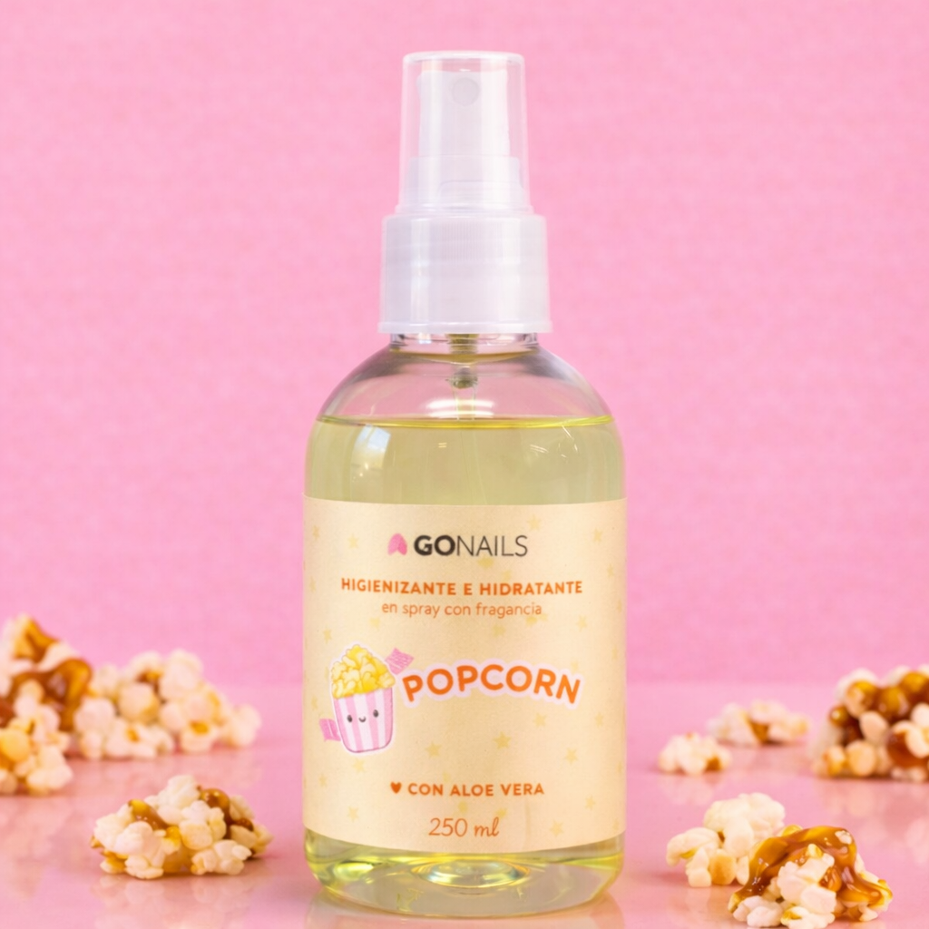 Higienizante e Hidratante de Manos y Pies - Pop Corn Go Nails – Antibacterial Perfumado