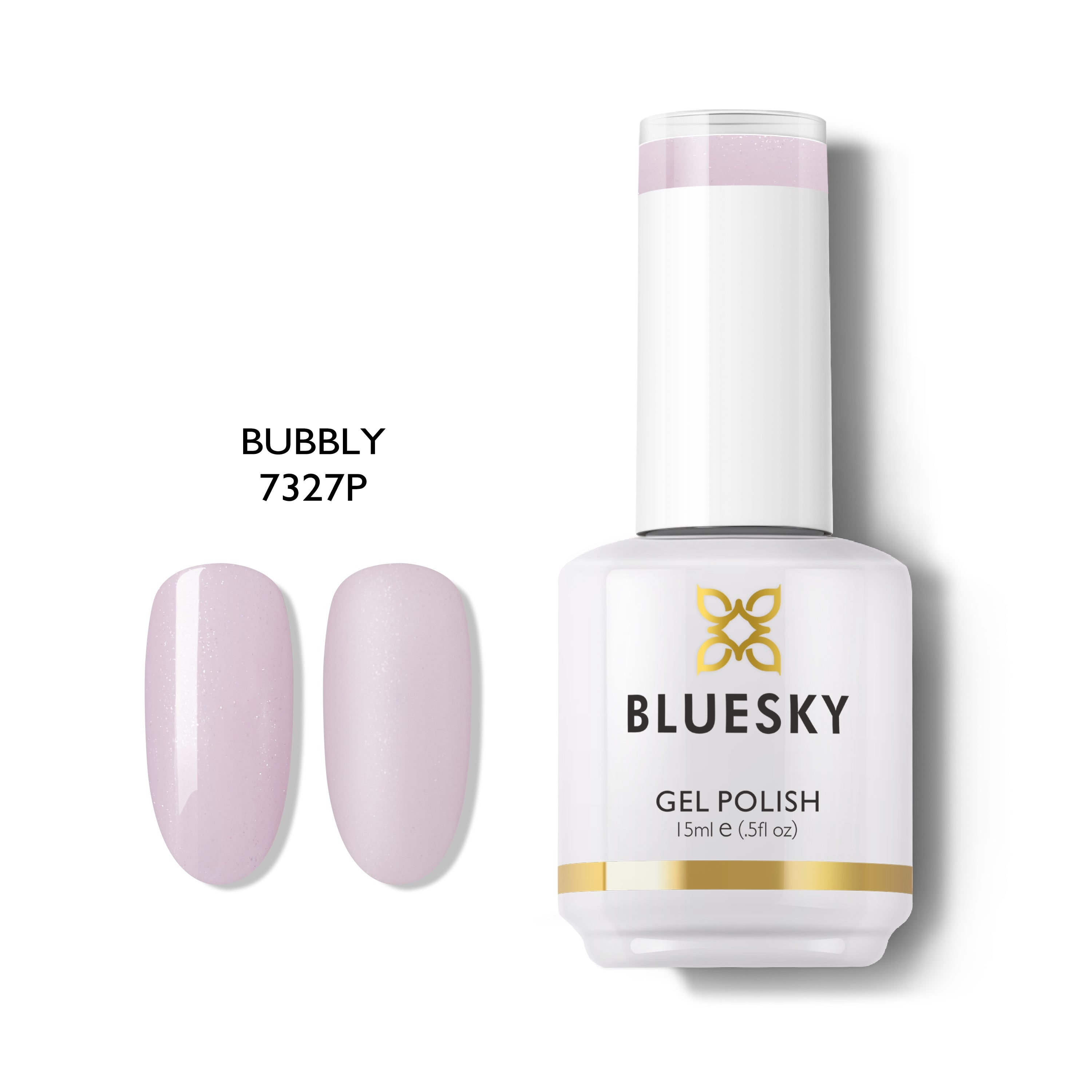Esmalte Gel 7327 Rosado mini glitter (base francesa)