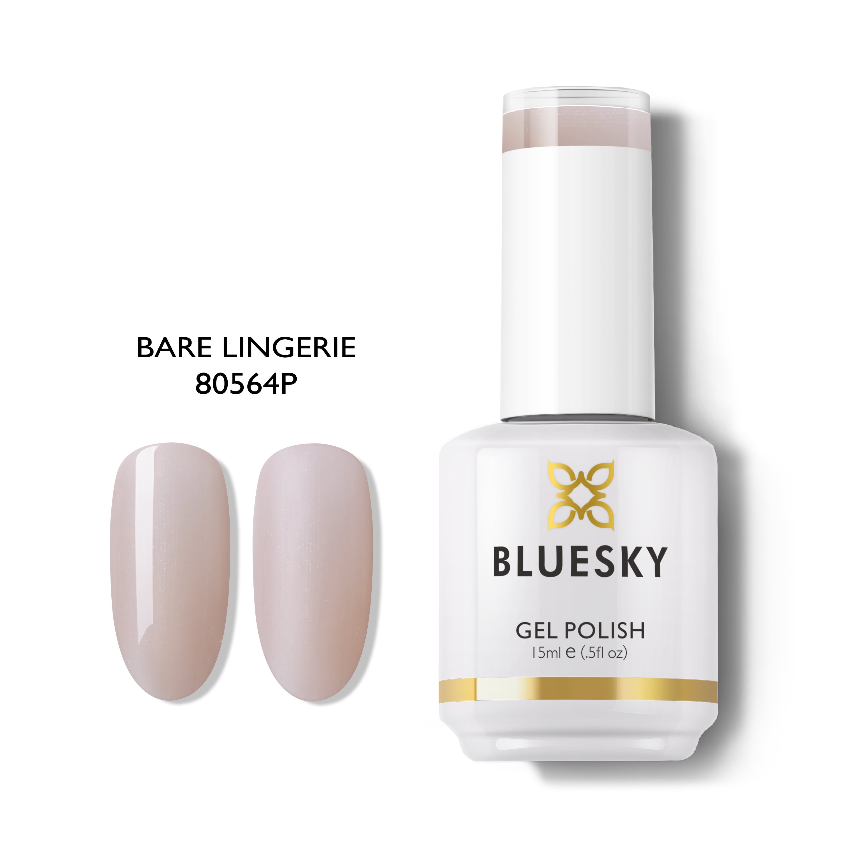 Esmalte Gel 80564 Nude rosado con microglitters (base francesa)