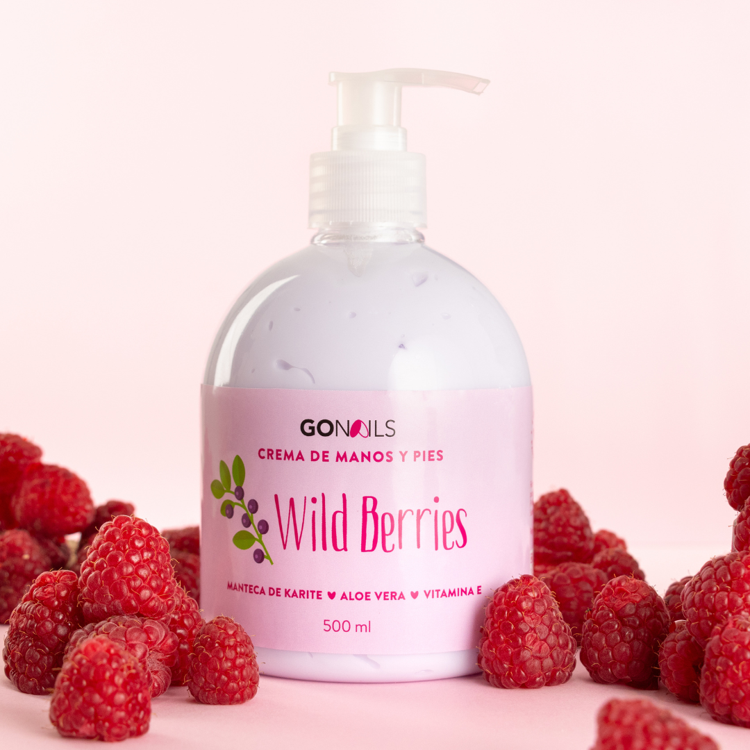 Crema de Manos y Pies Wild Berries Go Nails – Crema Hidratante Vegana con Aloe Vera y Karité