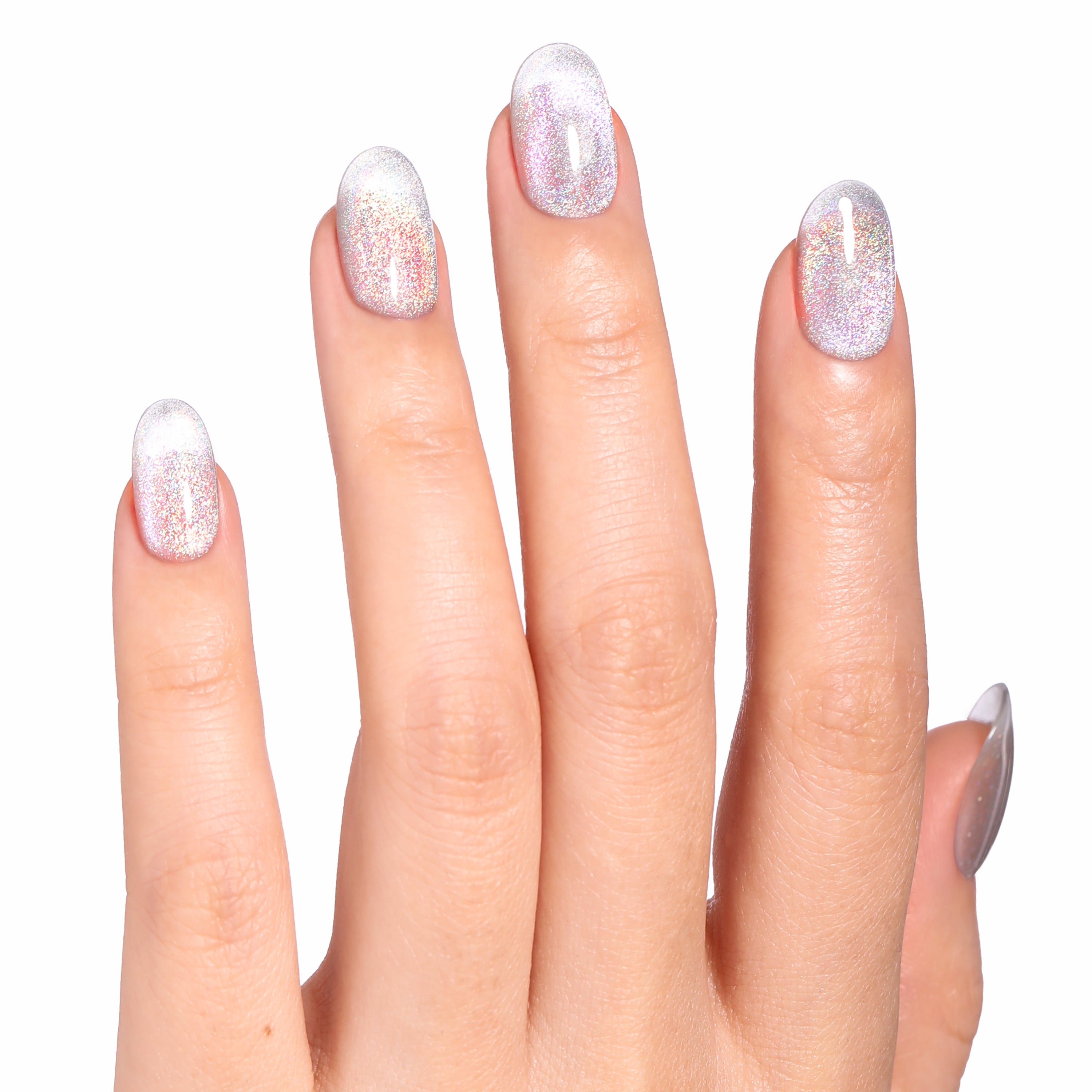 Esmalte Gel - Top No Wipe Ojo de Gato Holografico