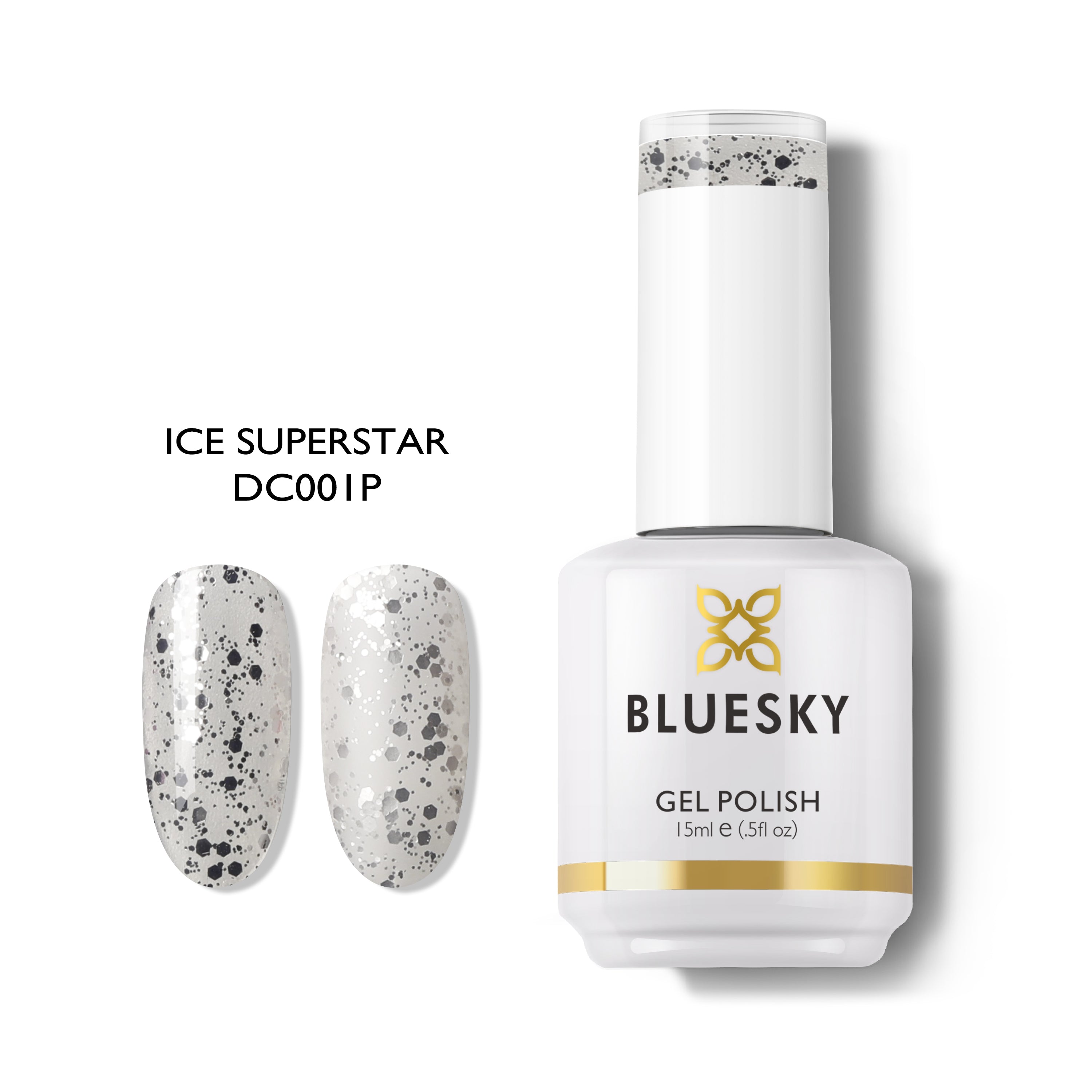 Esmalte Gel DC01 PLATEADO MIX GLITTERS (A51)
