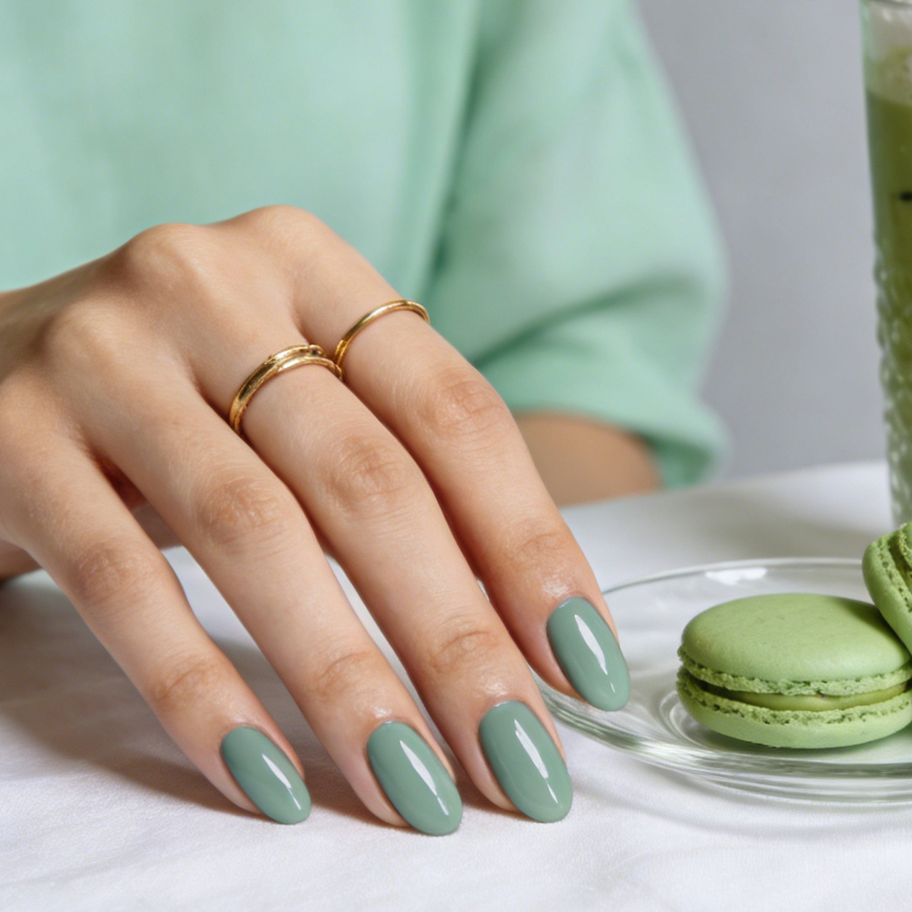 Esmalte Gel FW04 Verde oscuro pastel
