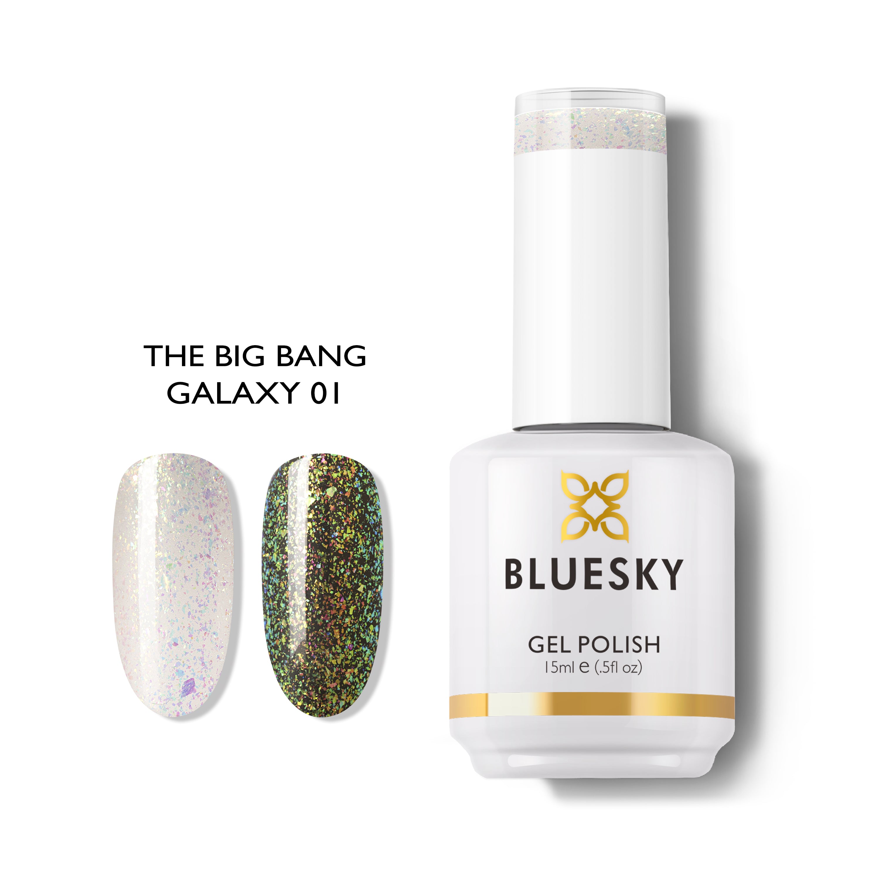 Esmalte Gel Colección Galaxy Glitter Transparente