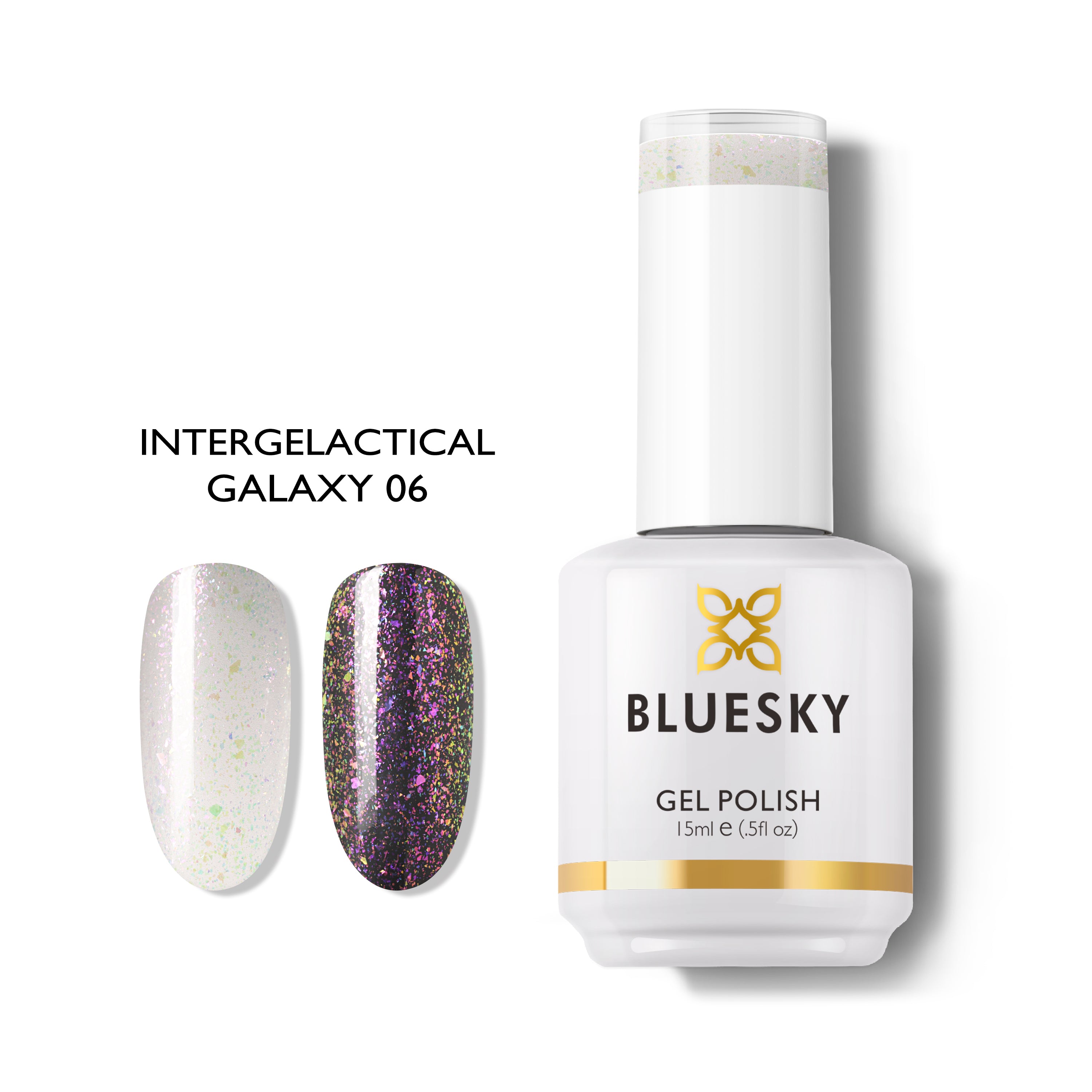 Esmalte Gel Colección Galaxy Glitter Transparente