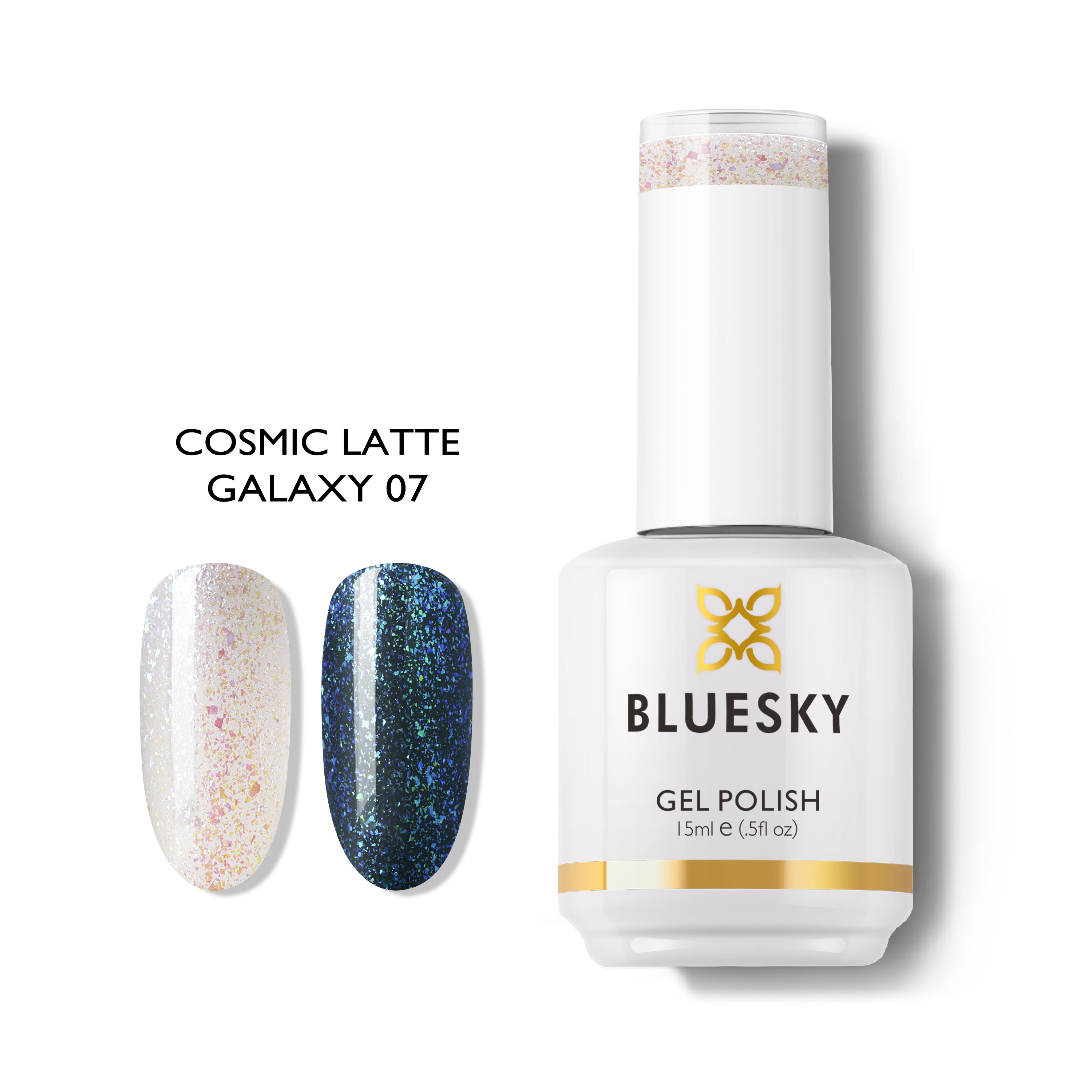Esmalte Gel Colección Galaxy Glitter Transparente