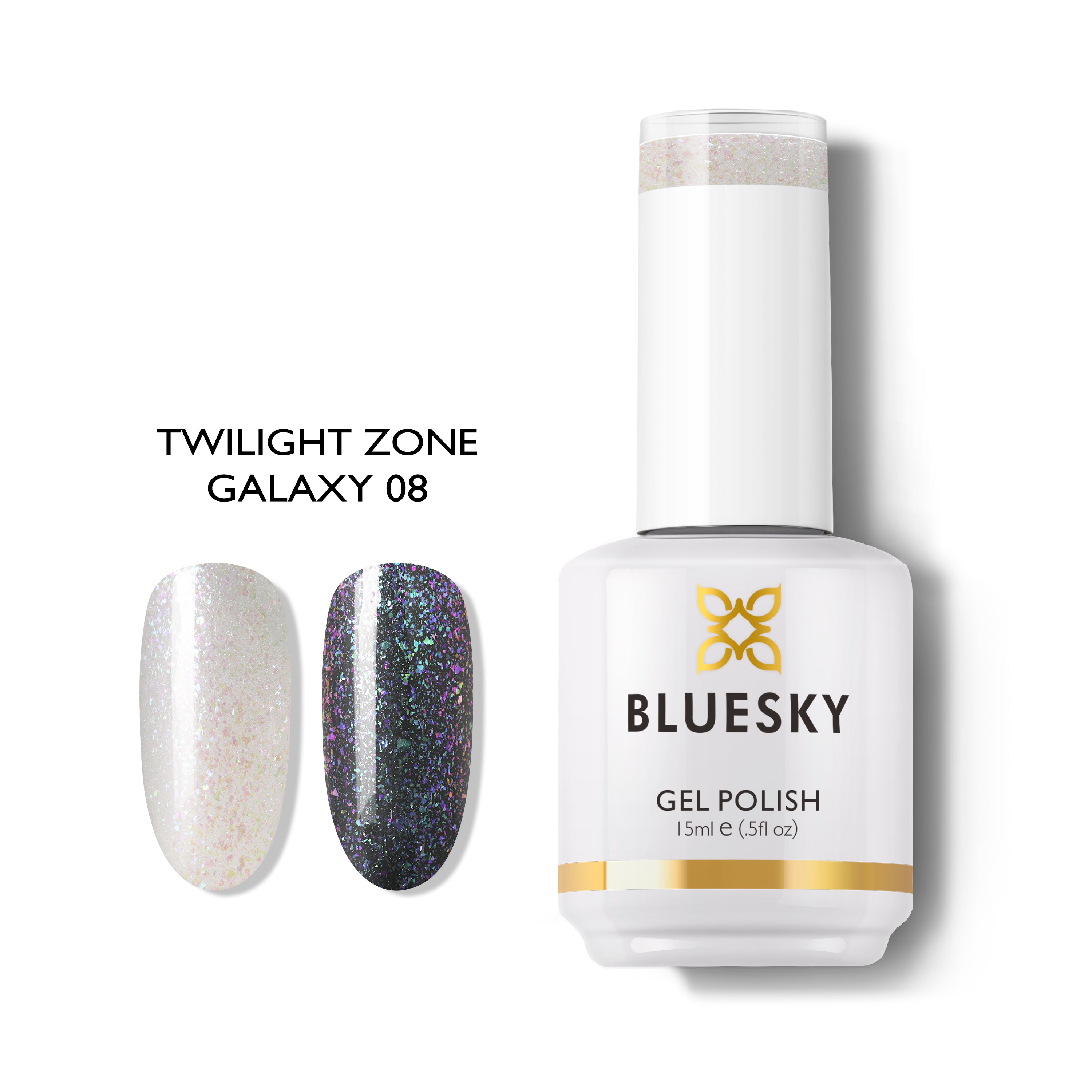 Esmalte Gel Colección Galaxy Glitter Transparente
