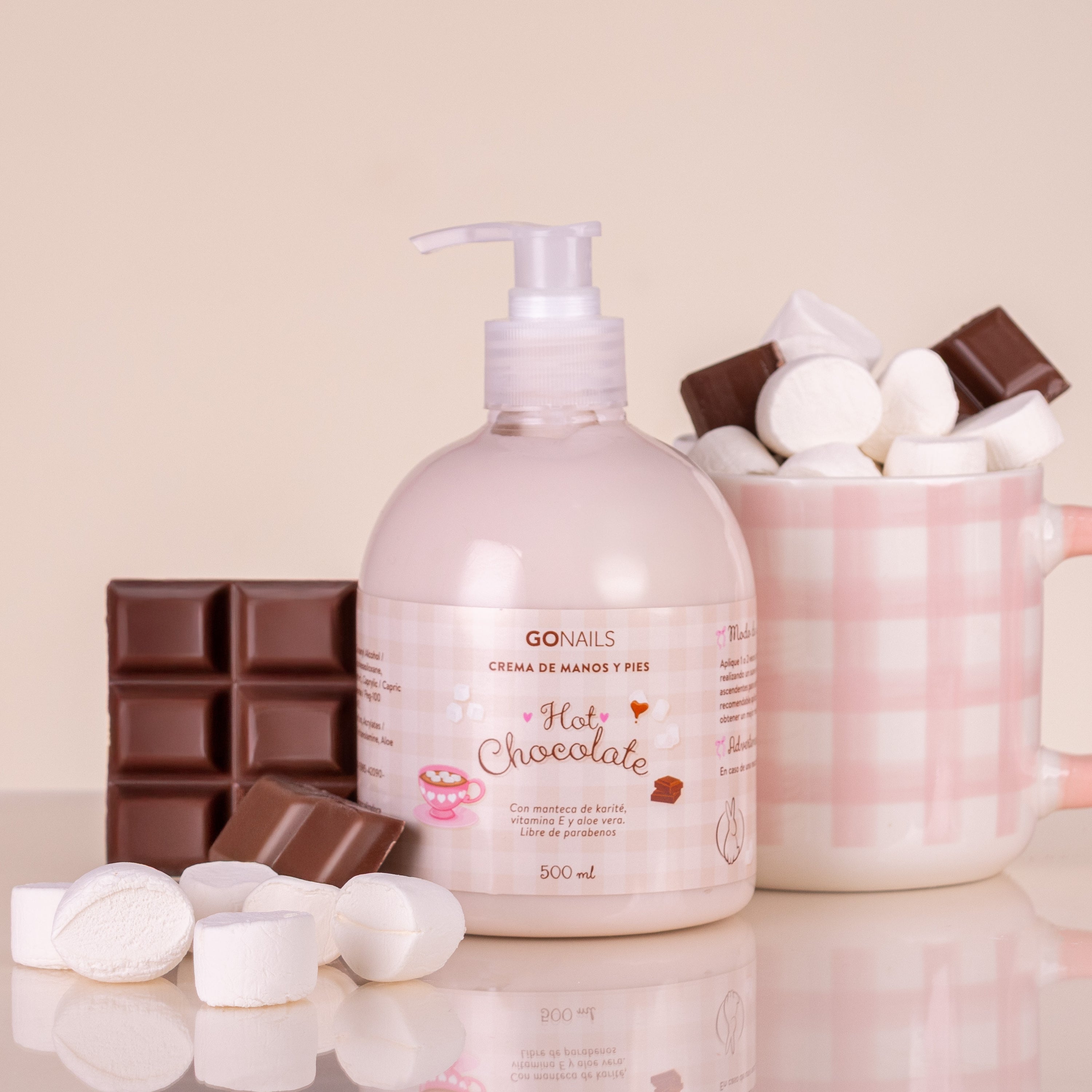 Crema de Manos y Pies Hot Chocolate Go Nails – Crema Hidratante Vegana con Aloe Vera y Karité