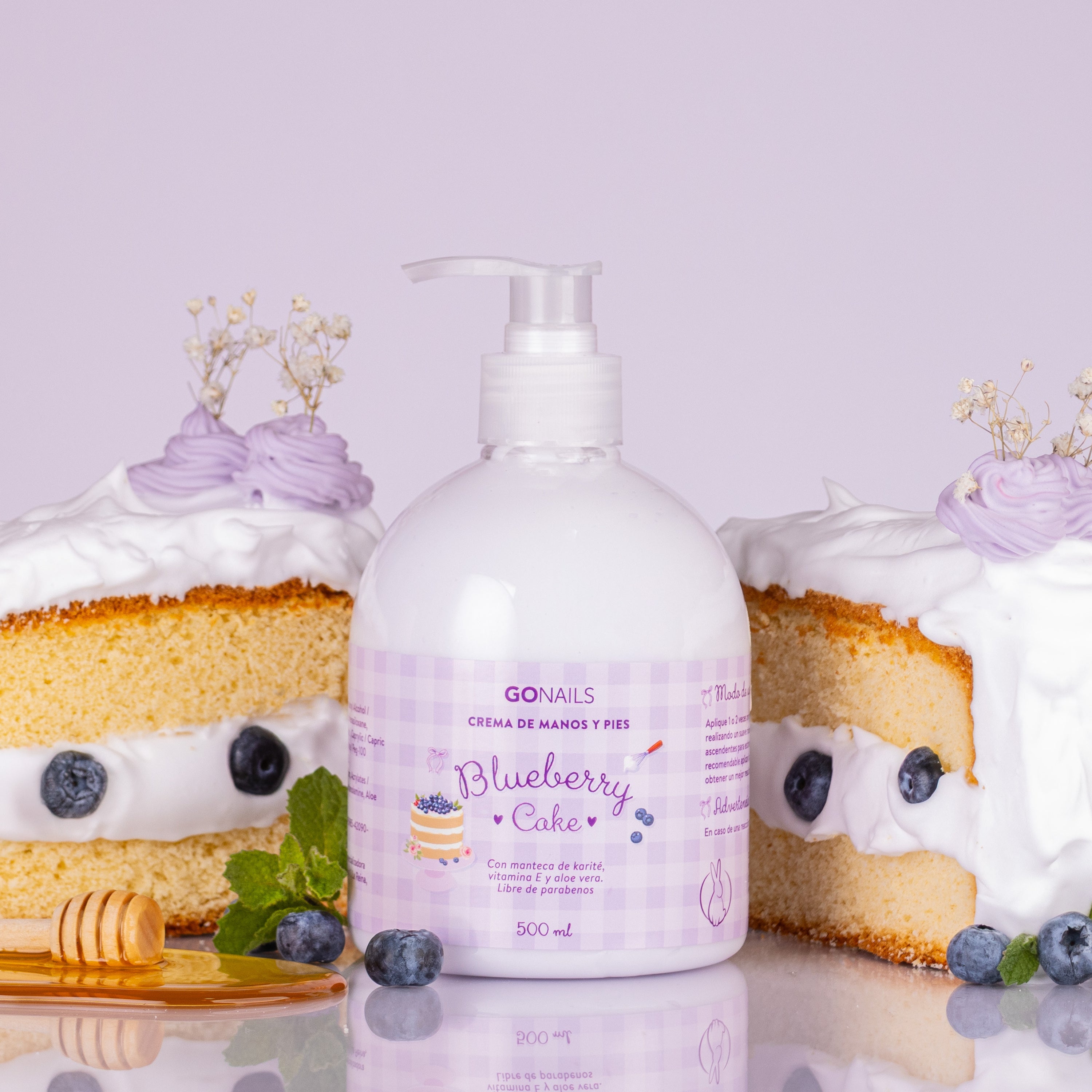 Crema de Manos y Pies - Blueberry Cake Go Nails – Crema Hidratante Vegana con Aloe Vera y Karité