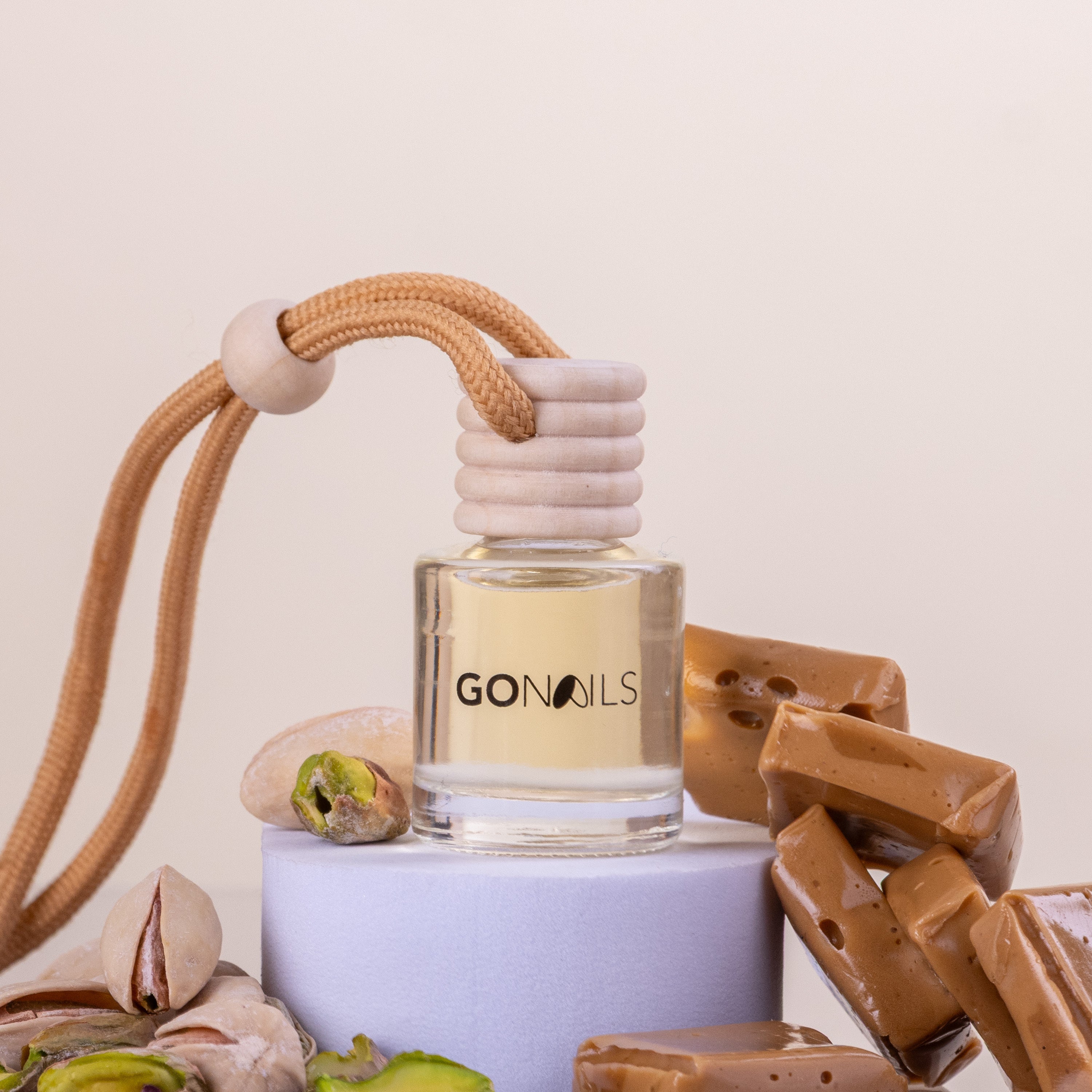 Mini Difusor de Aroma 8 ml Pistacho y Caramelo Go Nails – Difusor Portátil para Auto y Hogar