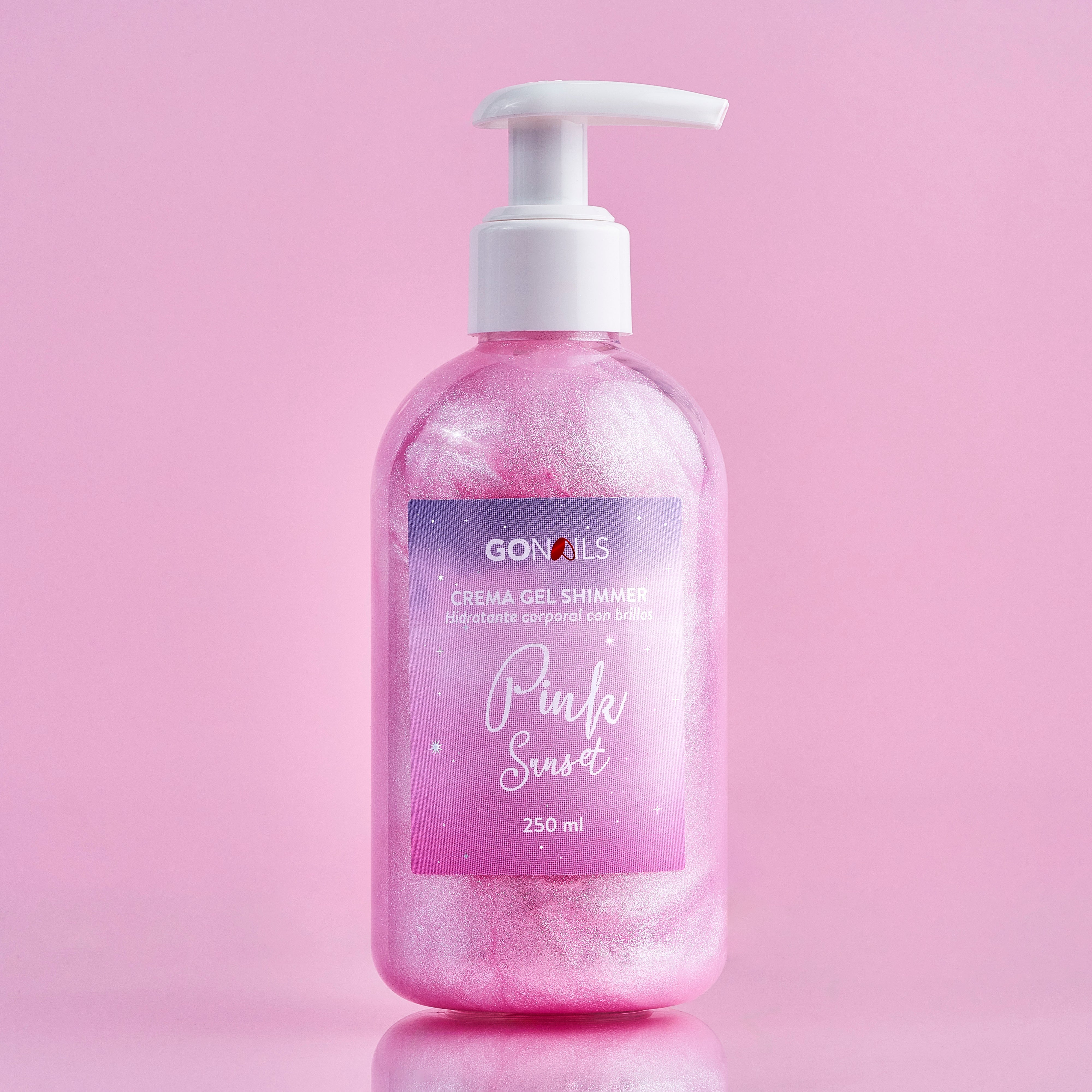 Crema Gel Shimmer - Hidratante Corporal con Brillos 250 ml - Pink Sunset