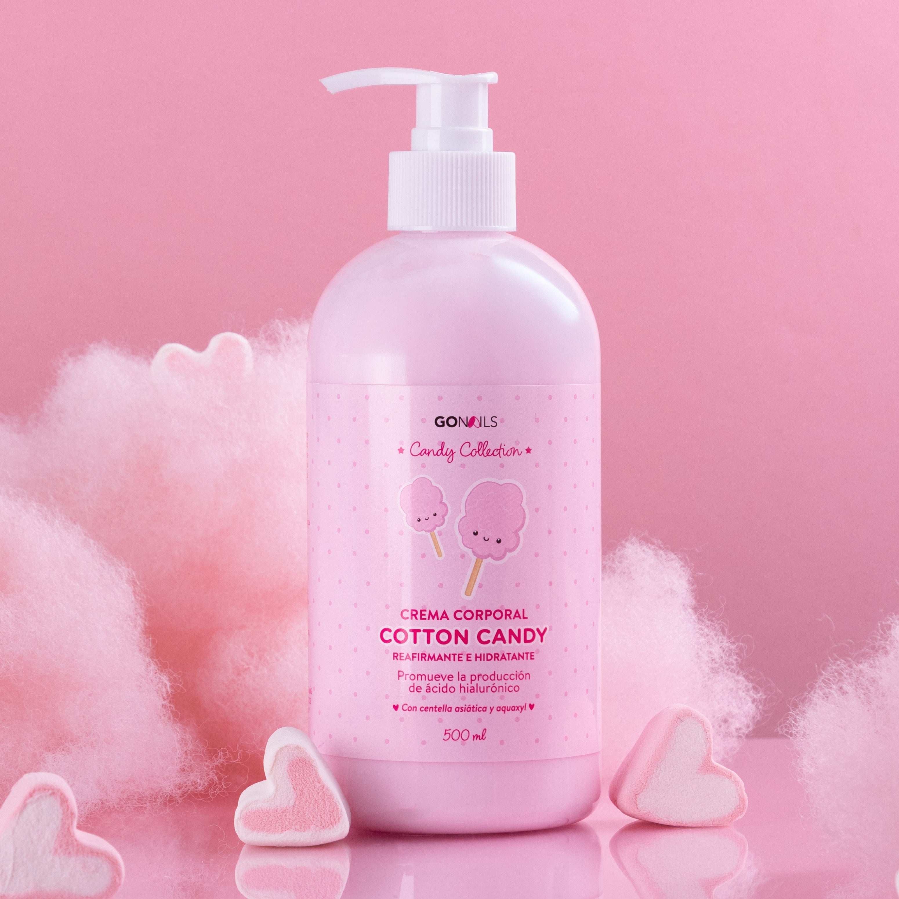 Crema de Cuerpo Reafirmante Cotton Candy Go Nails 500ml – Hidratación y Firmeza Corporal