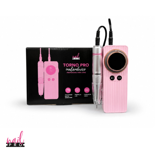 Torno Pro Nail Pro 35RPM Inalámbrico USB-C — torno profesional para manicure y remoción de gel sin cable