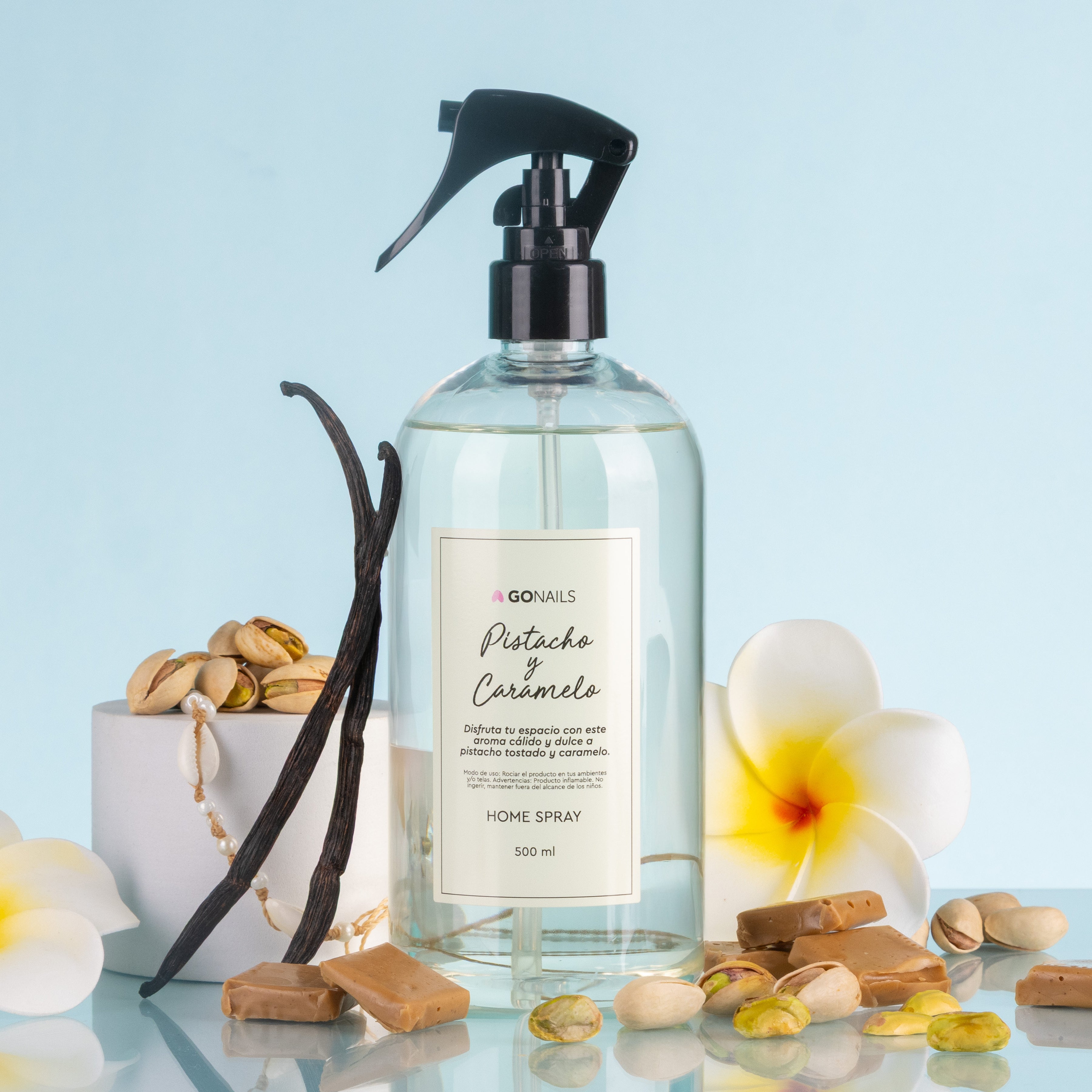 Home Spray - Pistacho Caramelo Go Nails – Ambientador en Spray para el Hogar