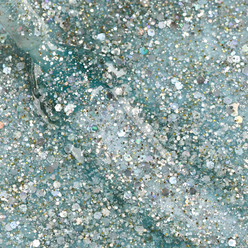 Esmalte Gel BLZ49 Verde Agua Glitter