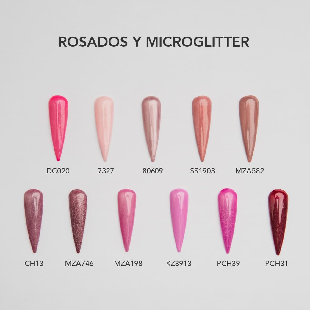 Esmalte Gel MZA746 Ciruela con micro glitter