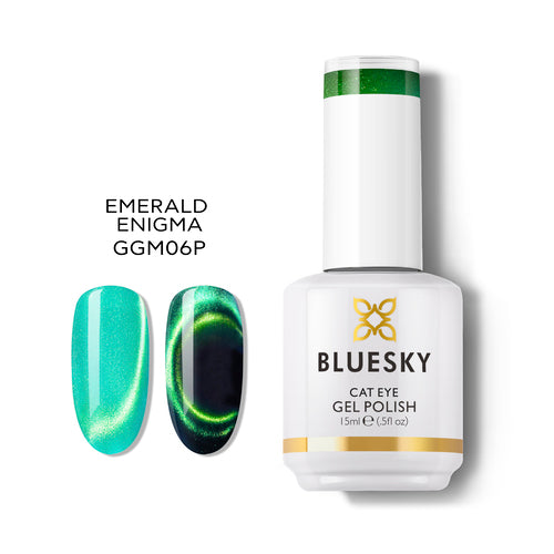 Esmalte Gel Cat Eye Emerald Enigma Bluesky - Ojo de Gato Manicure Chile
