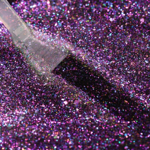 Esmalte Gel Colección Galaxy Glitter Transparente