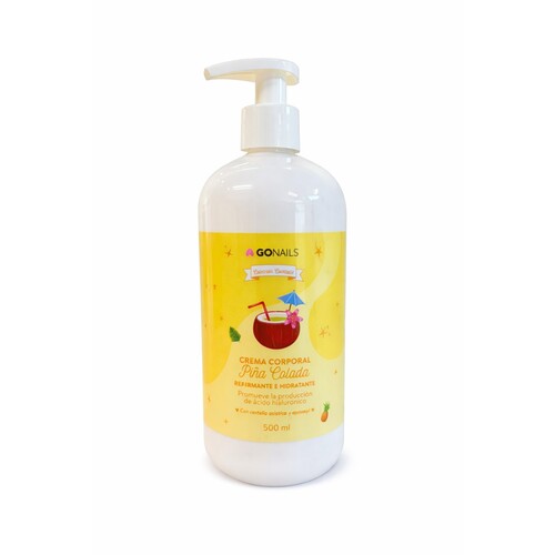 Crema Corporal - Piña Colada 500 ml - Crema Corporal Hidratante Go Nails Chile