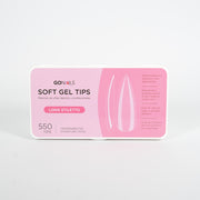 Soft Gel tips - Long Stiletto (550 unidades)