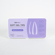 Soft Gel tips - Medium Stiletto (550 unidades)