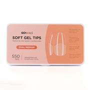 Soft Gel tips - Oval Medium (Pre-limados) (550 unidades)