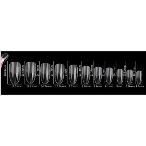 Soft Gel tips - Oval Medium (Pre-limados) (550 unidades)
