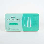 Soft Gel tips - Short Coffin (550 unidades)