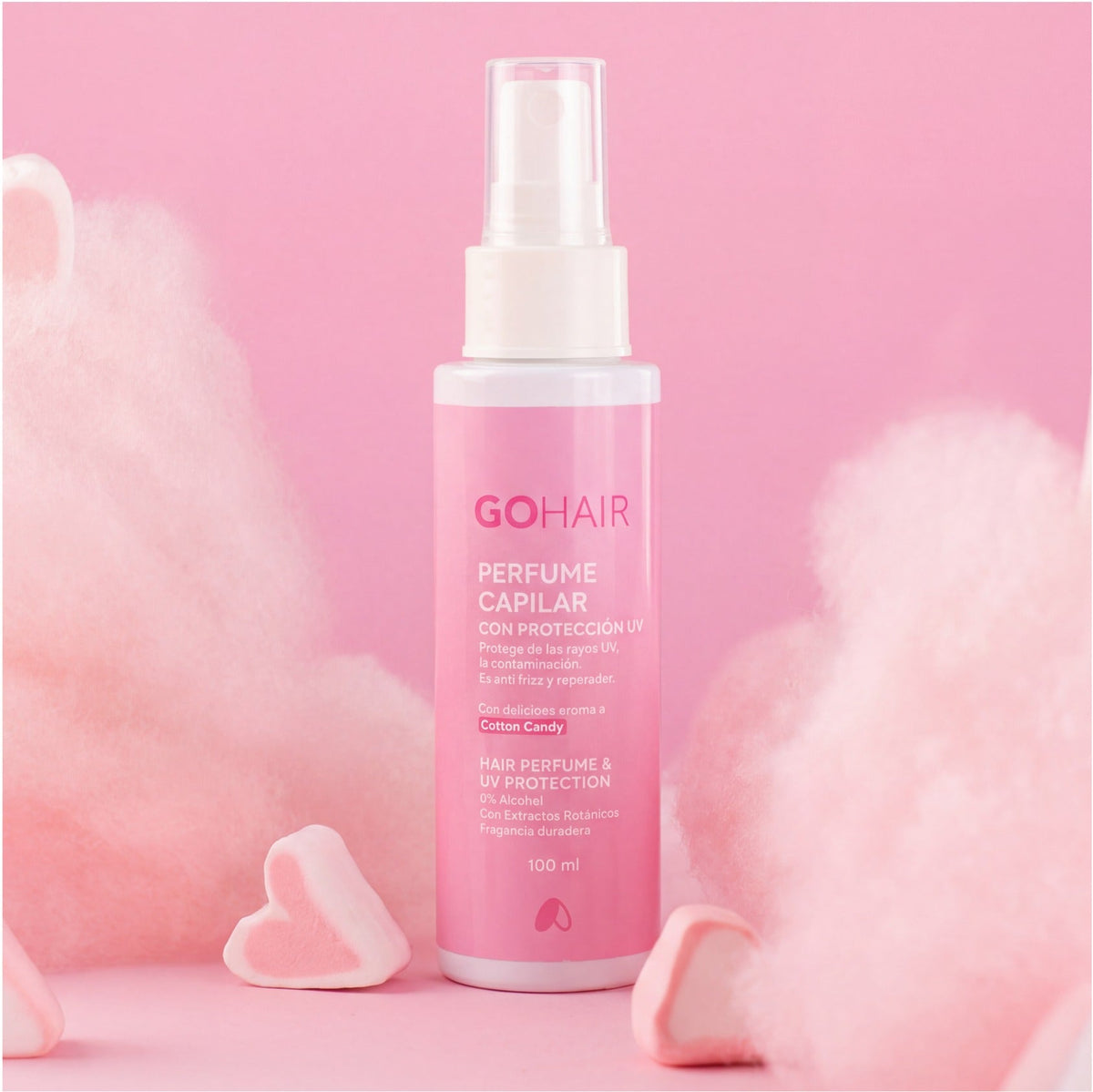 Perfume Capilar con Protección UV Cotton Candy 100 ml Go Hair