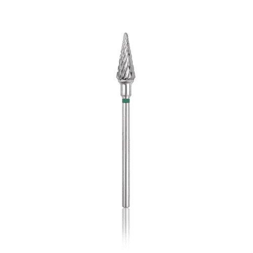 Fresa de carburo de tungsteno (cono) verde, L-14,0 mm, Ø6,0 mm