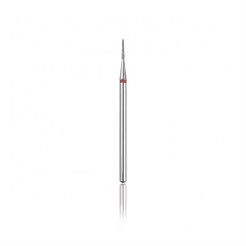 Fresa de diamante (frustum) roja, L-6,0 mm, Ø1,0 mm