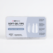 Soft Gel tips - Extra Short Square (Pre-limados) (600 unidades)
