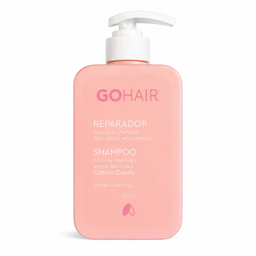 Shampoo Reparador Cotton Candy 400 ml - Shampoo Reparador Go Hair Keramare Chile