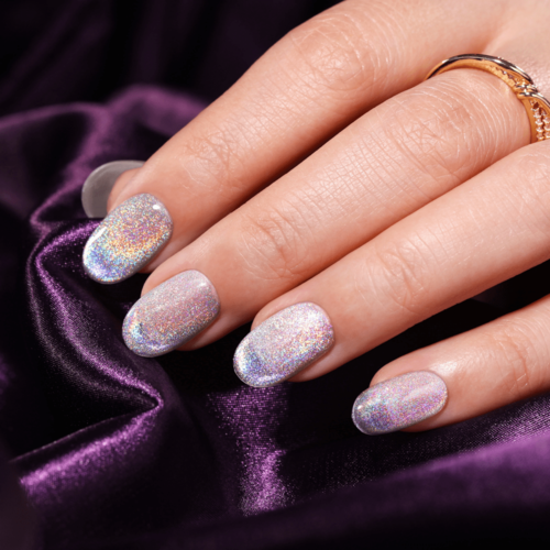 Esmalte Gel - Top No Wipe Ojo de Gato Holografico